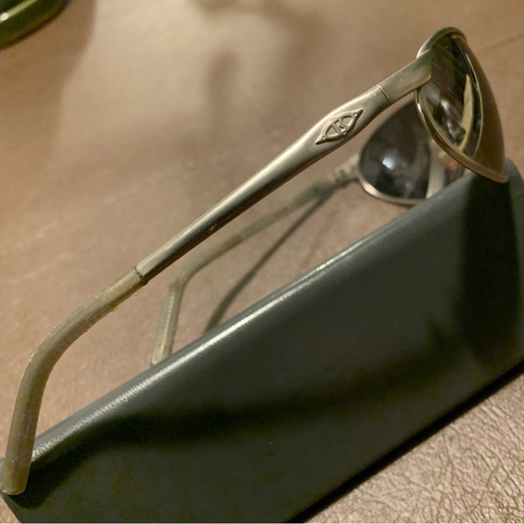 VINTAGE KILLER LOOP Sunglasses PANDEMANIA K0532 Matte Silver Metal  Made  Italy - Picture 4 of 16